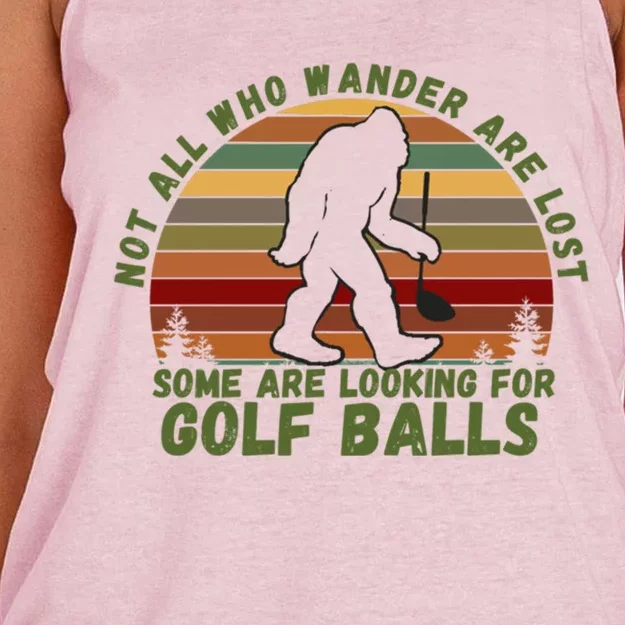 Gift Dventure Seeker Gift Idea Looking For Golf Balls Cute Gift Women's Knotted Racerback Tank