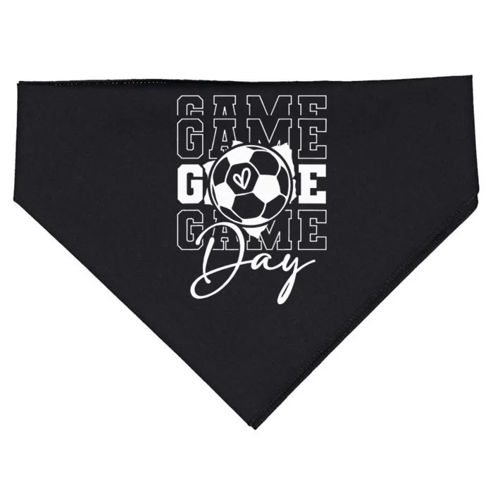 Game Day Soccer funny sport lovers USA-Made Doggie Bandana