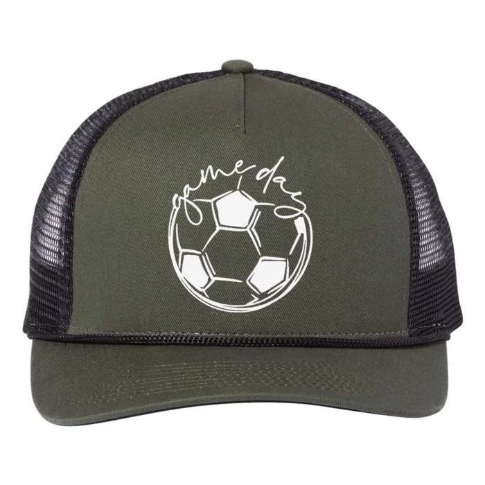 Game Day Sports Parent Soccer Mom Retro Rope Trucker Hat Cap