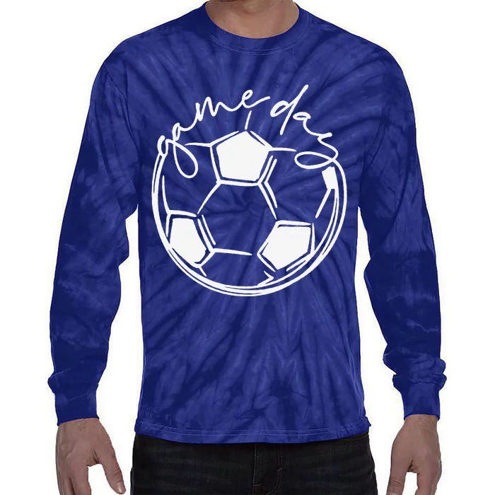 Game Day Sports Parent Soccer Mom Tie-Dye Long Sleeve Shirt