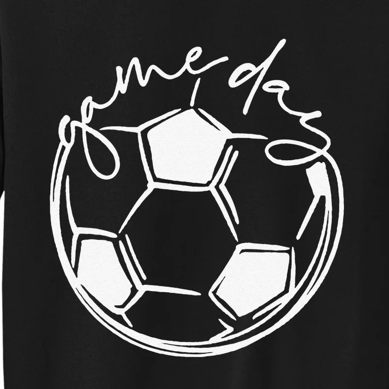 Game Day Soccer Leopard Print  Girls Soccer Tall Sweatshirt