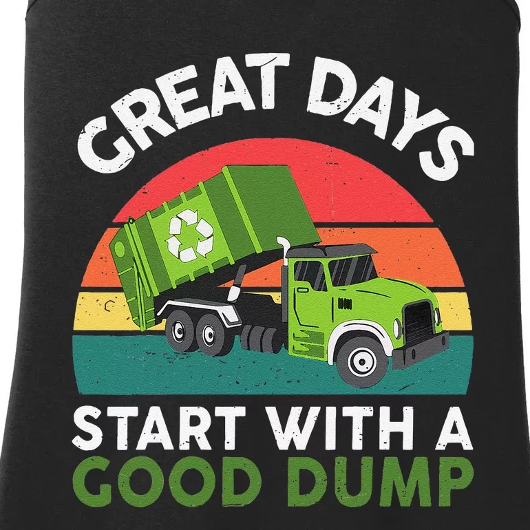 Great Days Start With A Good Dump Garbage Truck Ladies Essential Tank