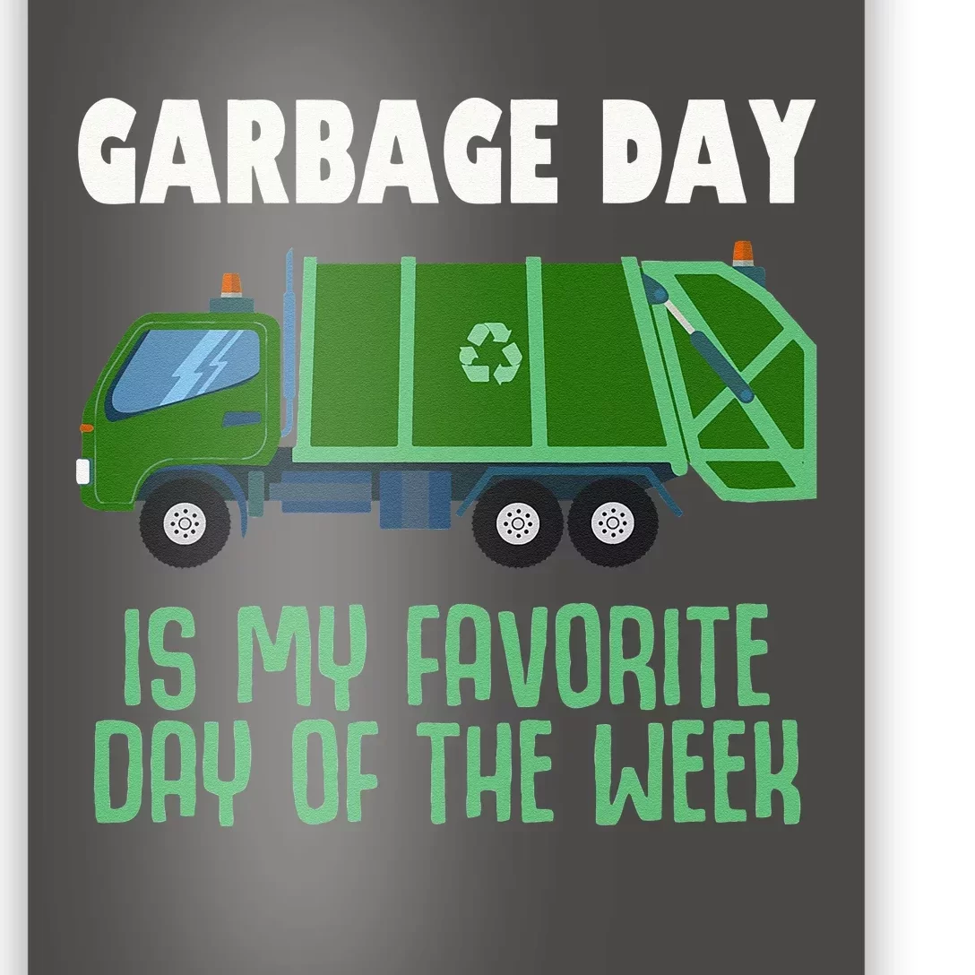 Garbage Day Truck Adult Trash Poster