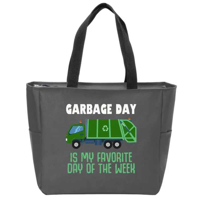 Garbage Day Truck Adult Trash Zip Tote Bag