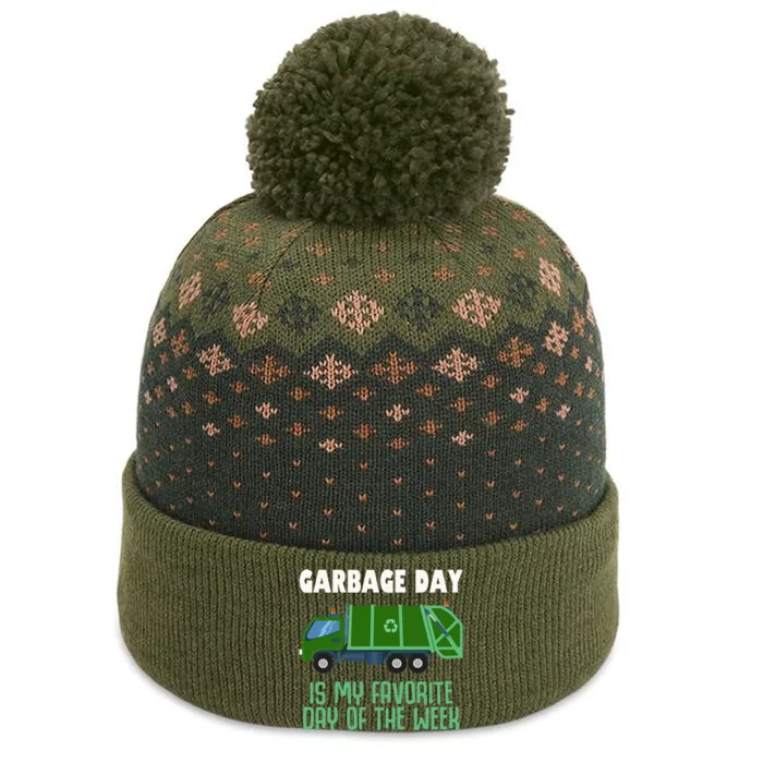 Garbage Day Truck Adult Trash The Baniff Cuffed Pom Beanie