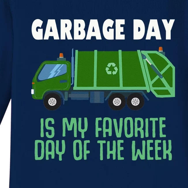 Garbage Day Truck Adult Trash Baby Long Sleeve Bodysuit