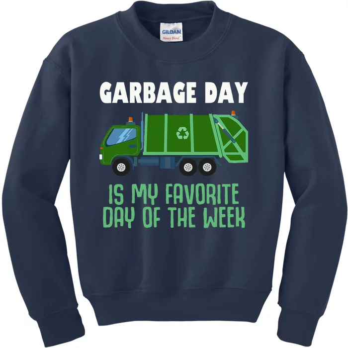 Garbage Day Truck Adult Trash Kids Sweatshirt