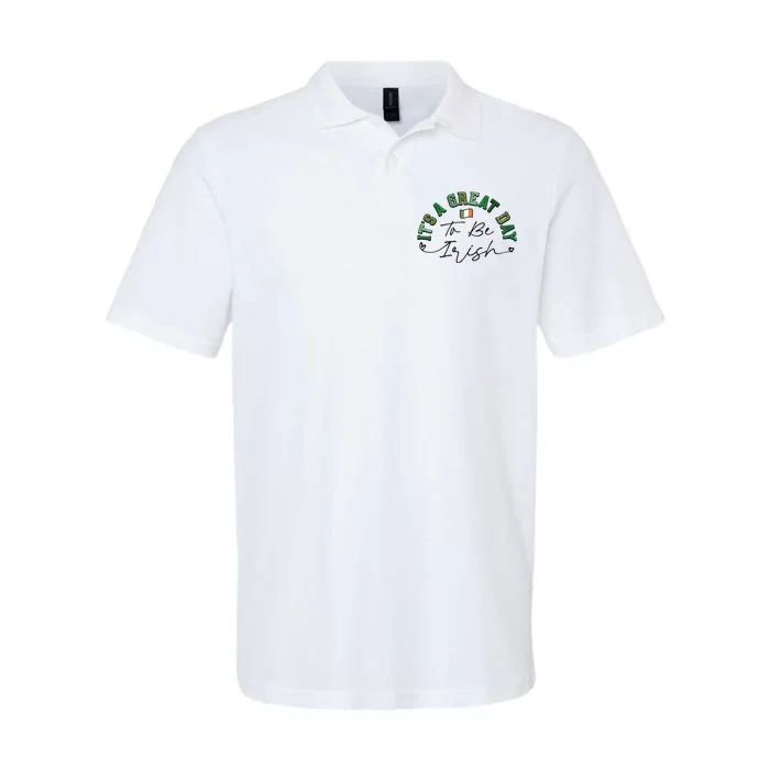 Great Day To Be Irish St Patricks Day Softstyle Adult Sport Polo