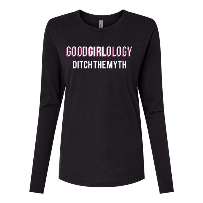 Goodgirlology Ditch The Myth Womens Cotton Relaxed Long Sleeve T-Shirt