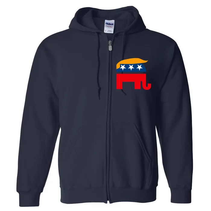 GOP Donald Trump Republican Elephant Full Zip Hoodie