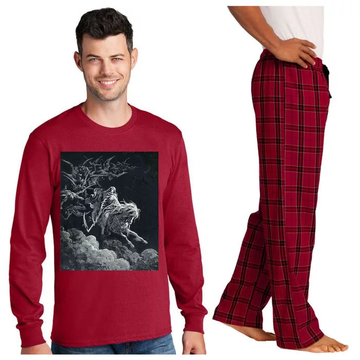 Gustave Dore The Vision Of Death Print Long Sleeve Pajama Set