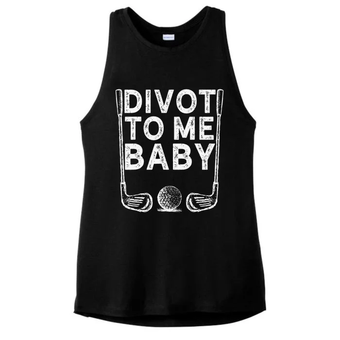 Golf Divot To Me Baby Golfer Funny Saying Humor Ladies Tri-Blend Wicking Tank