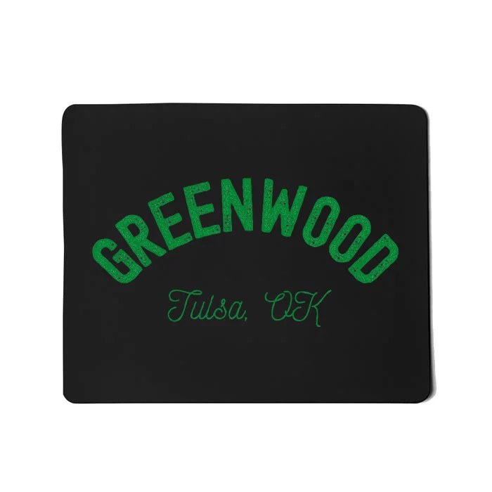 Greenwood District. Tulsa Oklahoma. Black Wall Street. Mousepad