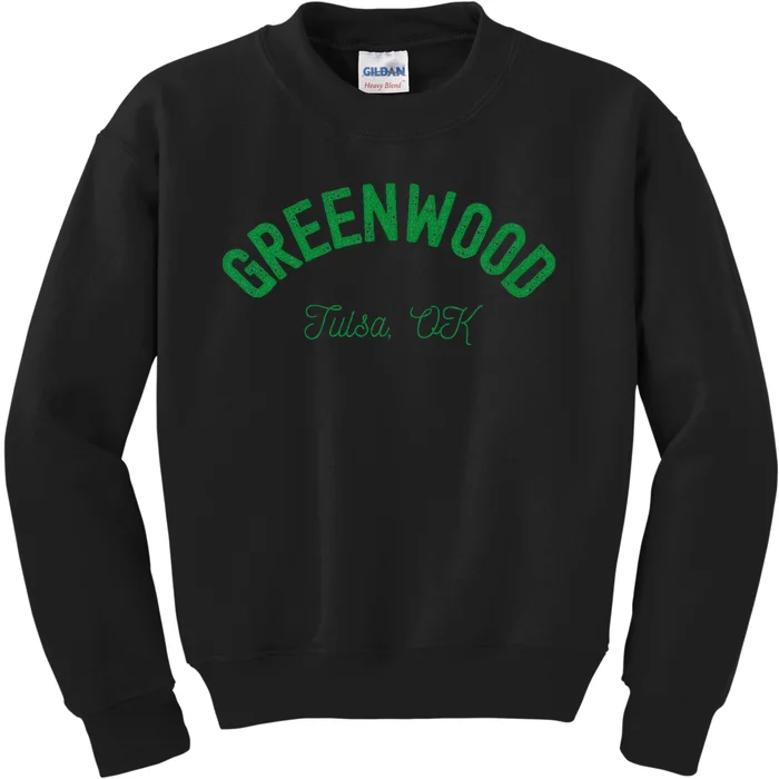 Greenwood District. Tulsa Oklahoma. Black Wall Street. Kids Sweatshirt