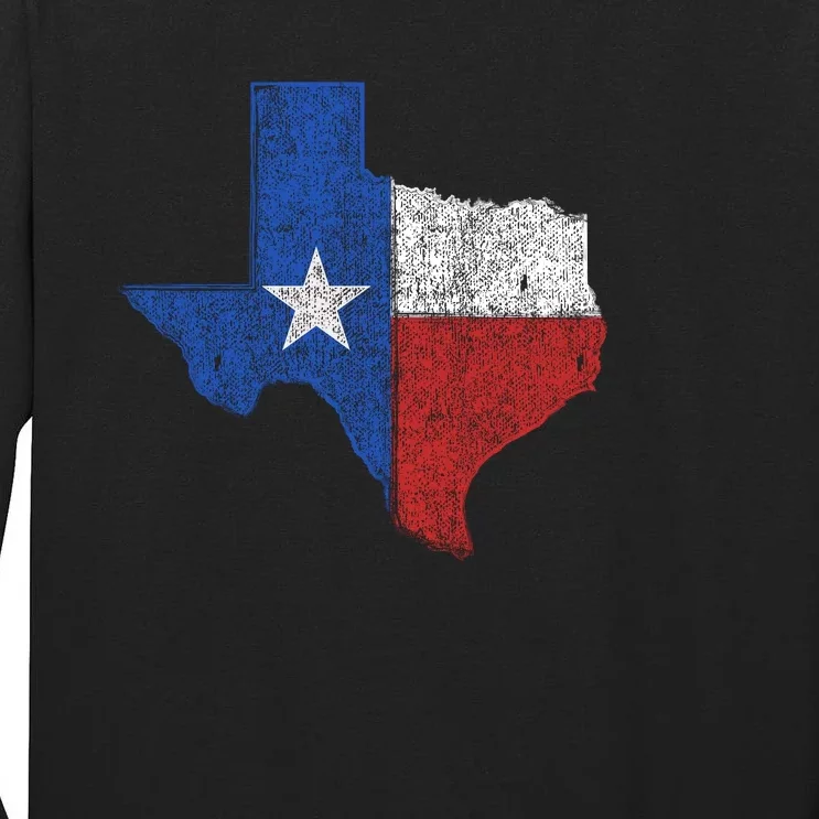 Grunge Distressed Texas Logo Tall Long Sleeve T-Shirt