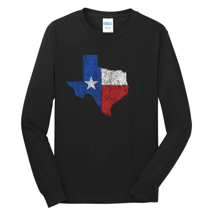 Grunge Distressed Texas Logo Tall Long Sleeve T-Shirt