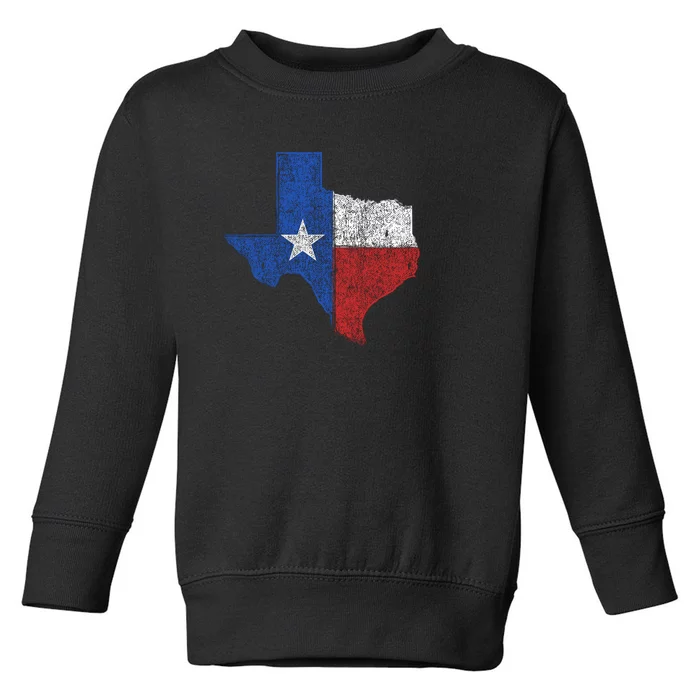 Grunge Distressed Texas Logo Toddler Sweatshirt