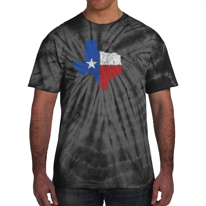 Grunge Distressed Texas Logo Tie-Dye T-Shirt