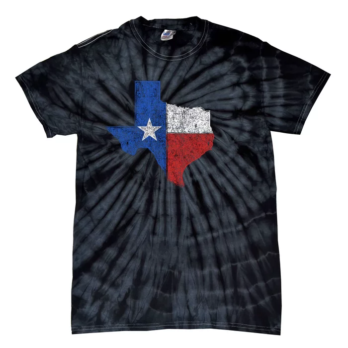 Grunge Distressed Texas Logo Tie-Dye T-Shirt