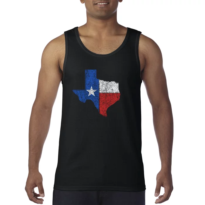 Grunge Distressed Texas Logo Tank Top