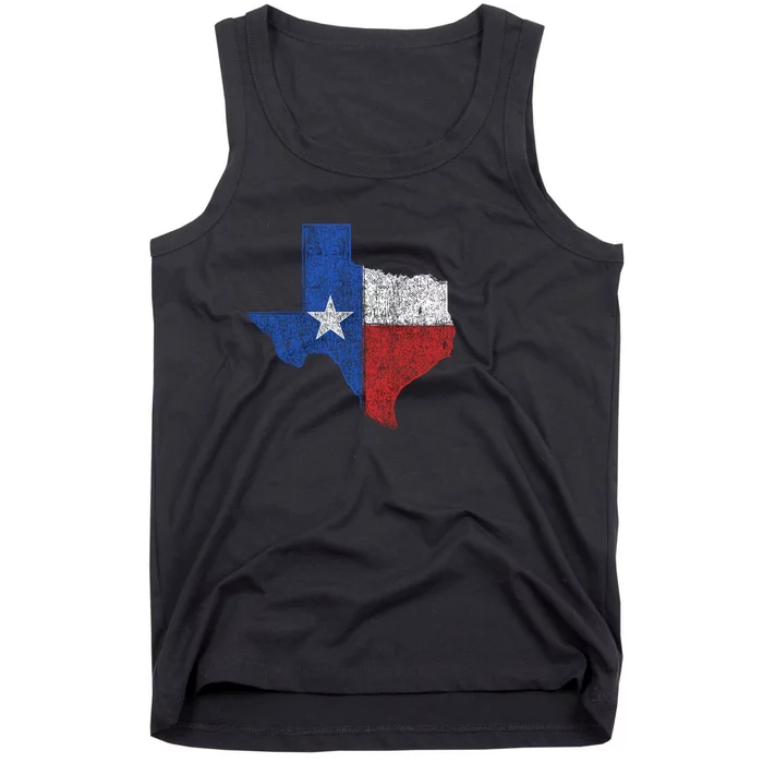 Grunge Distressed Texas Logo Tank Top