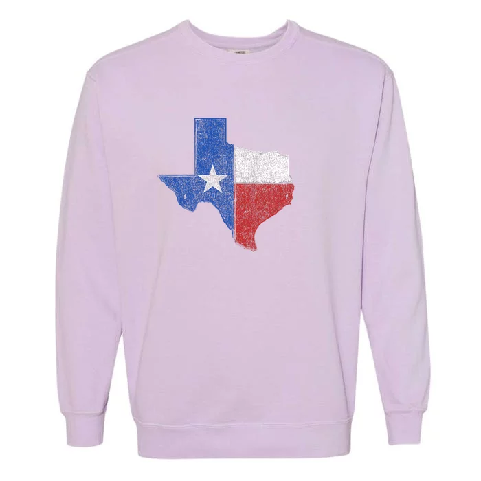 Grunge Distressed Texas Logo Garment-Dyed Sweatshirt