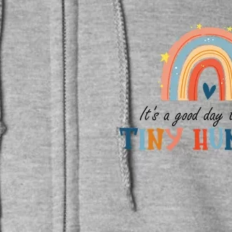 Good Day to Teach Tiny Humans Rainbow Teacher Full Zip Hoodie