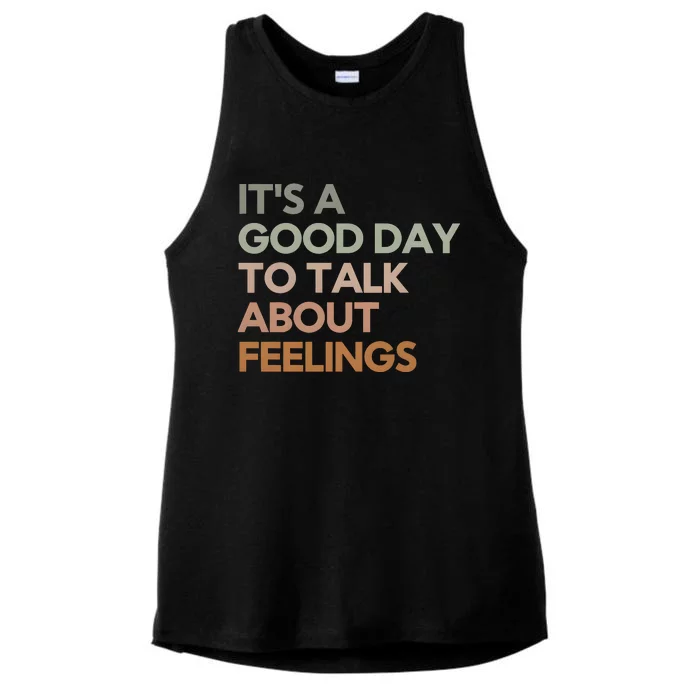 Good Day To Talk About Feelings Guidance Counselor Ladies Tri-Blend Wicking Tank