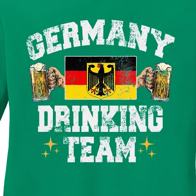 Germany Drinking Team Germany Beer Festivals Oktoberfest Ladies Long Sleeve Shirt