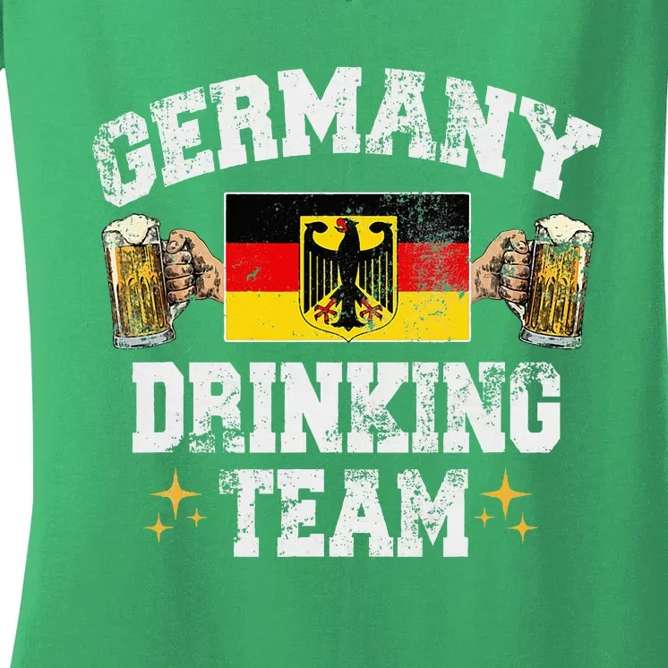 Germany Drinking Team Germany Beer Festivals Oktoberfest Women's V-Neck T-Shirt