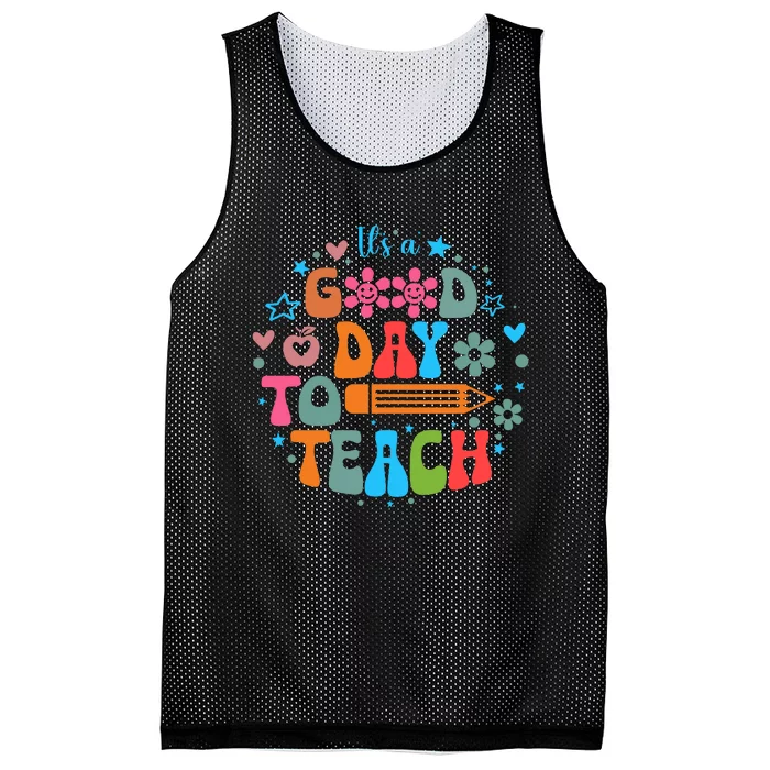 Good Day To Teach Back To School Graphic Mesh Reversible Basketball Jersey Tank