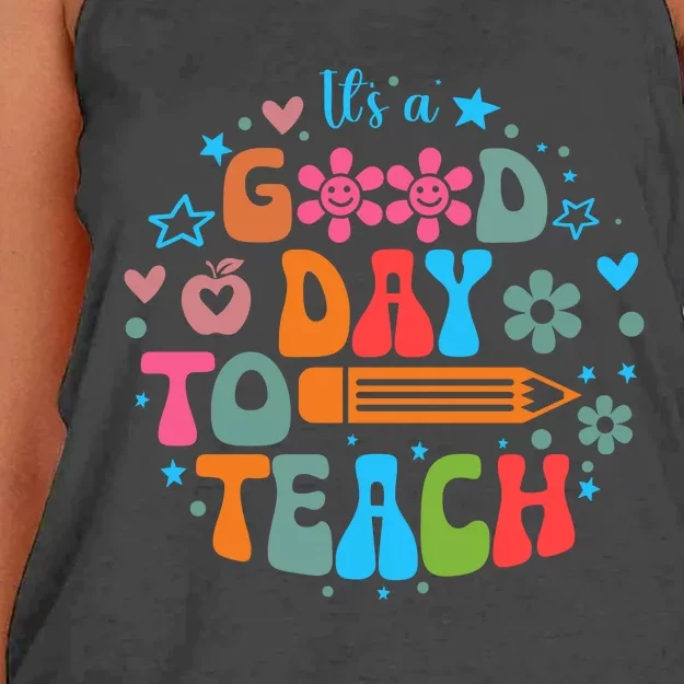 Good Day To Teach Back To School Graphic Women's Knotted Racerback Tank