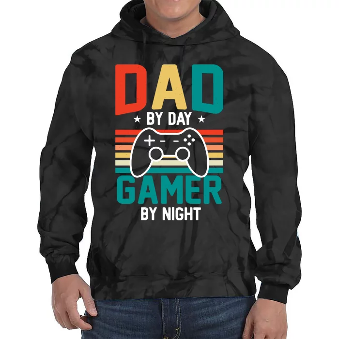 Gamer Dad T Design Tie Dye Hoodie