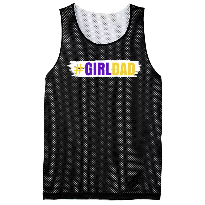 Girl Dad Tribute Memorial # Girl Dad Distressed Mesh Reversible Basketball Jersey Tank