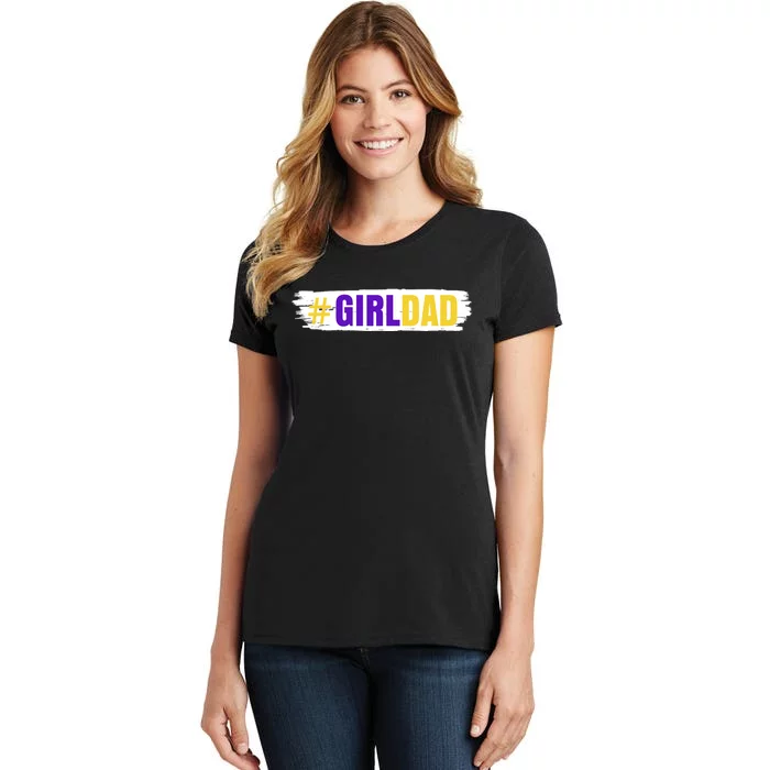 Girl Dad Tribute Memorial # Girl Dad Distressed Women's T-Shirt