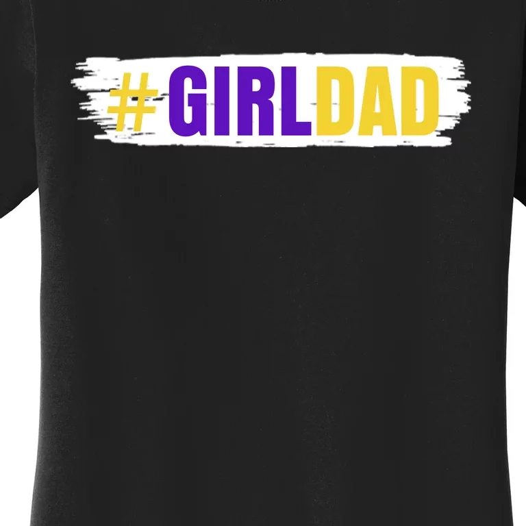 Girl Dad Tribute Memorial # Girl Dad Distressed Women's T-Shirt