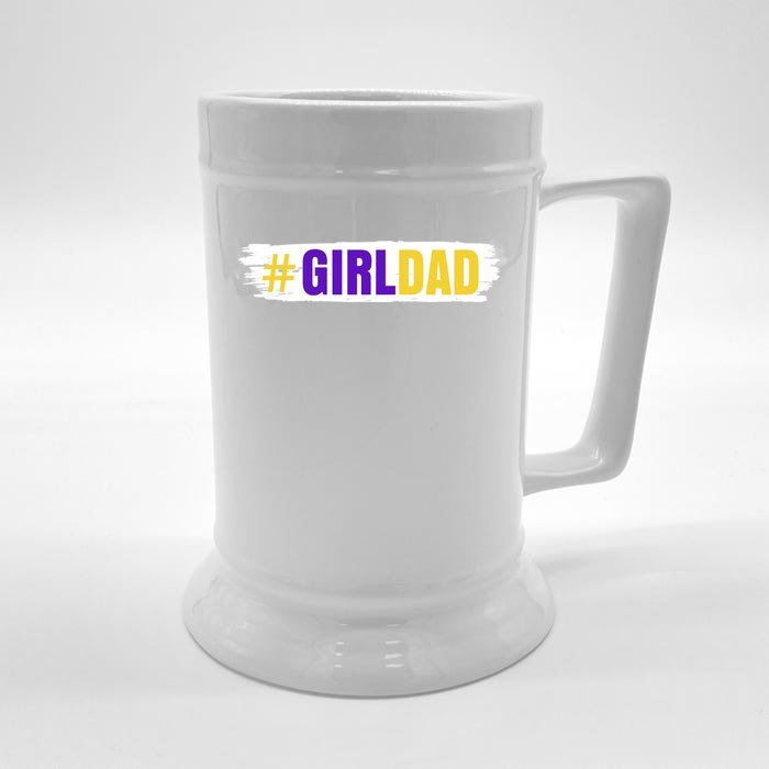 Girl Dad Tribute Memorial # Girl Dad Distressed Front & Back Beer Stein