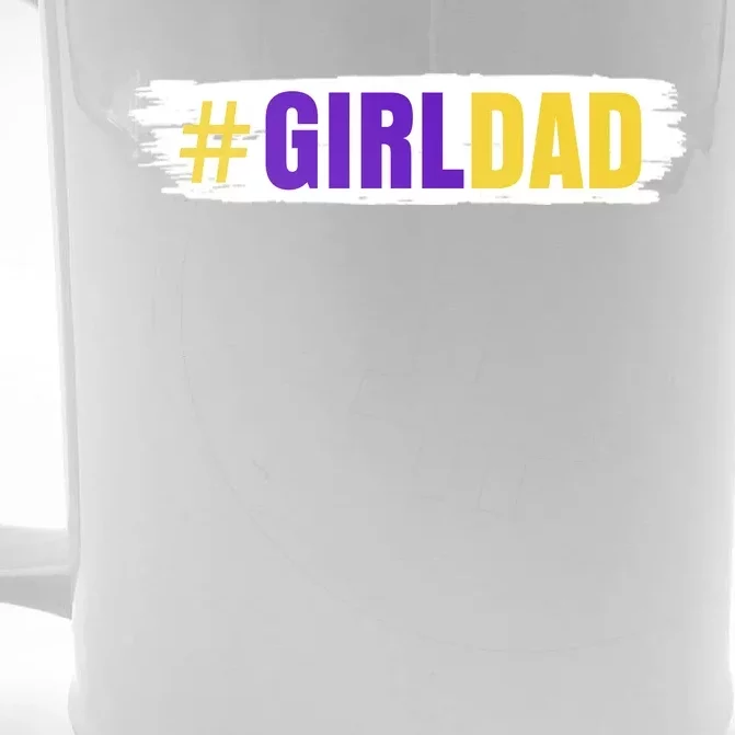 Girl Dad Tribute Memorial # Girl Dad Distressed Front & Back Beer Stein