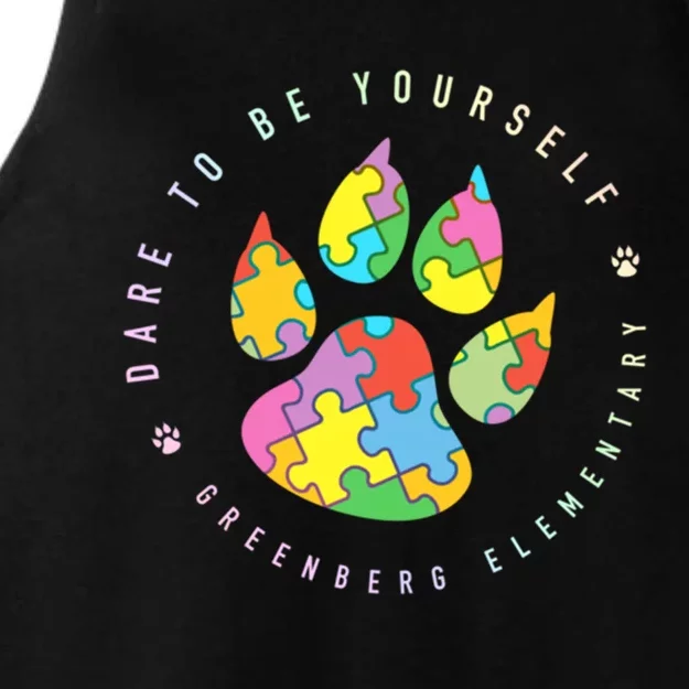 Greenberg Dare To Be Yourself Autism Funny Gift Ladies Tri-Blend Wicking Tank