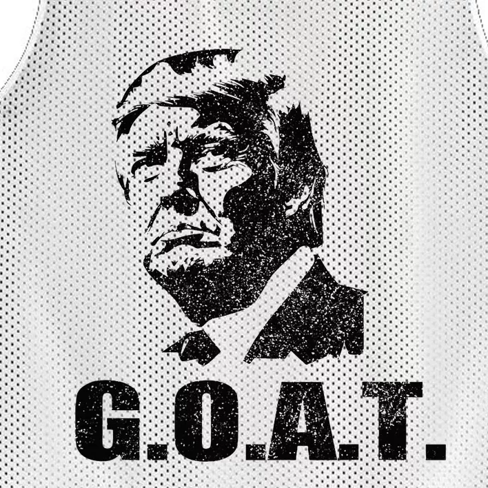 Goat Donald Trump 2024 Election Patriotic Political Humor Mesh Reversible Basketball Jersey Tank