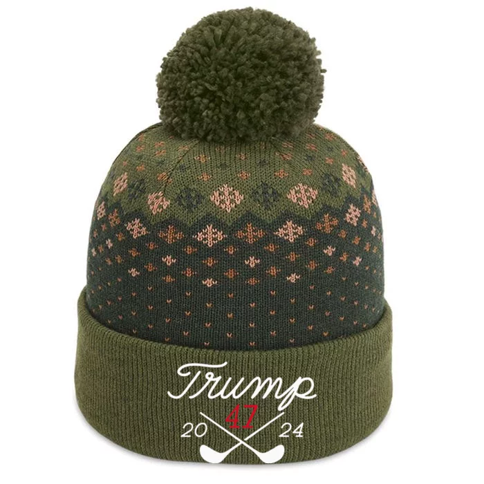 Golf Donald Trump 47 2024 The Baniff Cuffed Pom Beanie