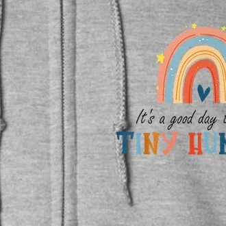 Good Day To Teach Tiny Humans Funny Rainbow Teacher Full Zip Hoodie