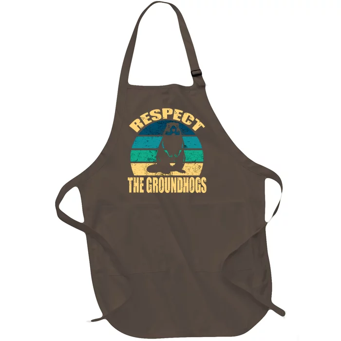 Groundhog DayRespect The Groundhog Full-Length Apron With Pocket