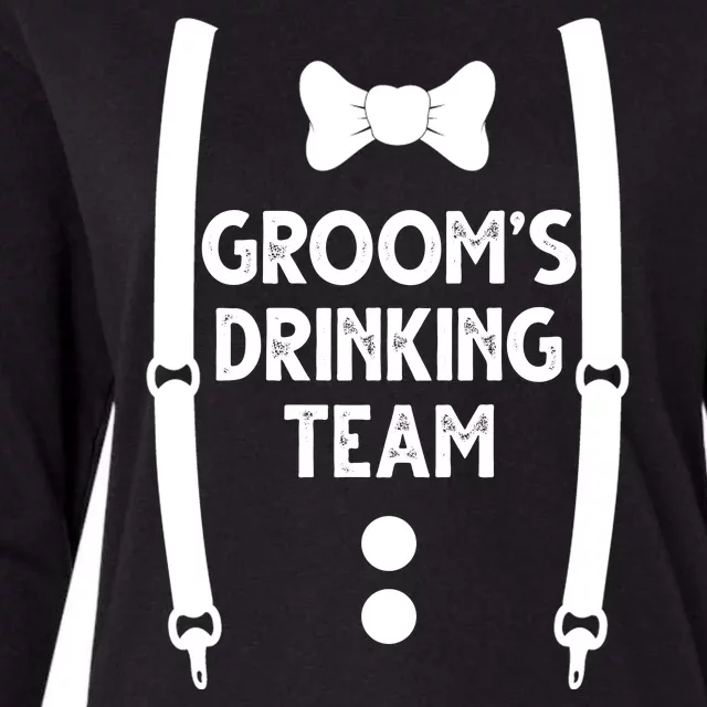 Grooms Drinking Team Funny Wedding Suit Womens Cotton Relaxed Long Sleeve T-Shirt