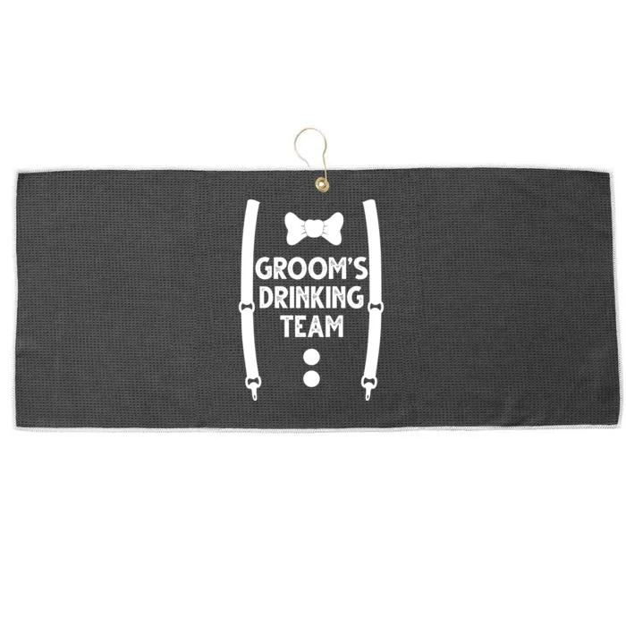 Grooms Drinking Team Funny Wedding Suit Large Microfiber Waffle Golf Towel