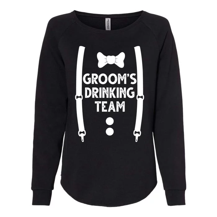 Grooms Drinking Team Funny Wedding Suit Womens California Wash Sweatshirt