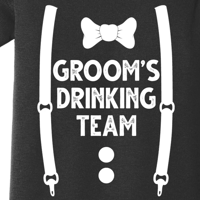 Grooms Drinking Team Funny Wedding Suit Baby Bodysuit