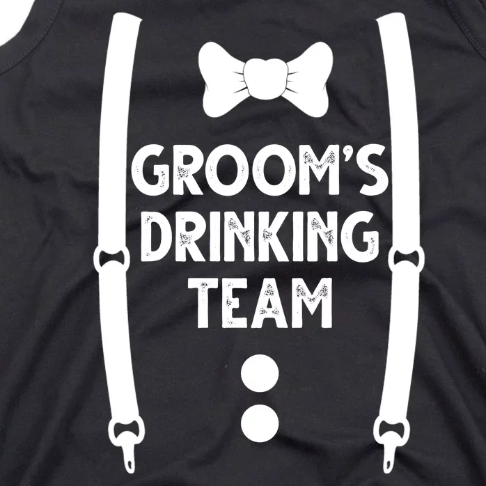 Grooms Drinking Team Funny Wedding Suit Tank Top