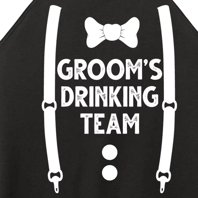 Grooms Drinking Team Funny Wedding Suit Women’s Perfect Tri Rocker Tank