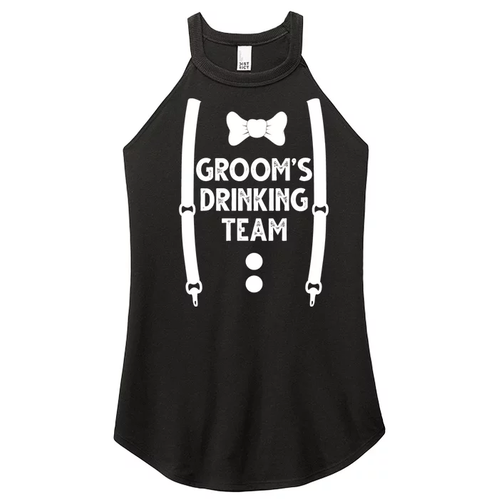 Grooms Drinking Team Funny Wedding Suit Women’s Perfect Tri Rocker Tank